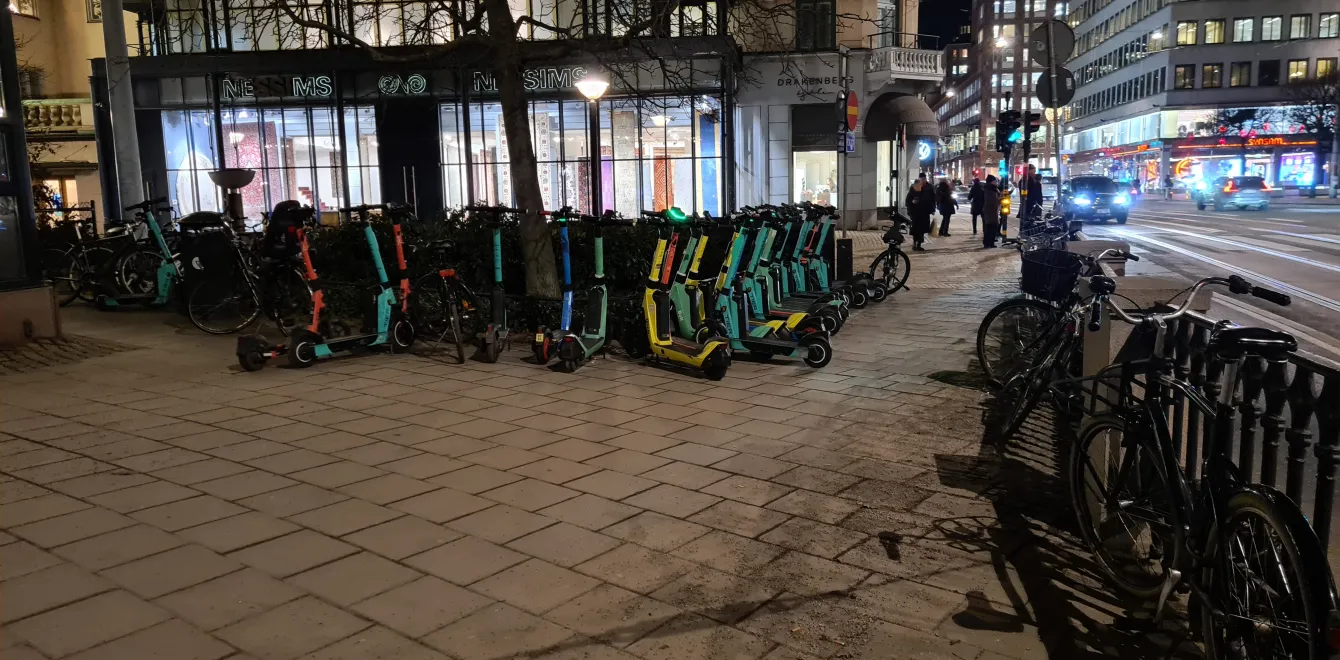 Elsparkcyklar i Stockholm